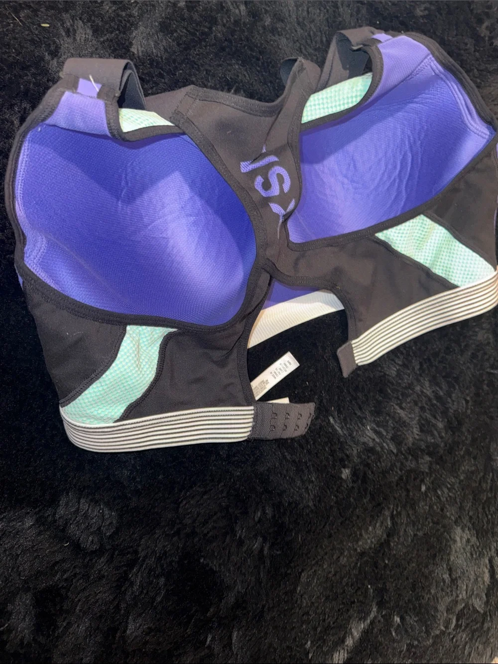 VSX Mint Green & Purple Racerback Support Sports Bra